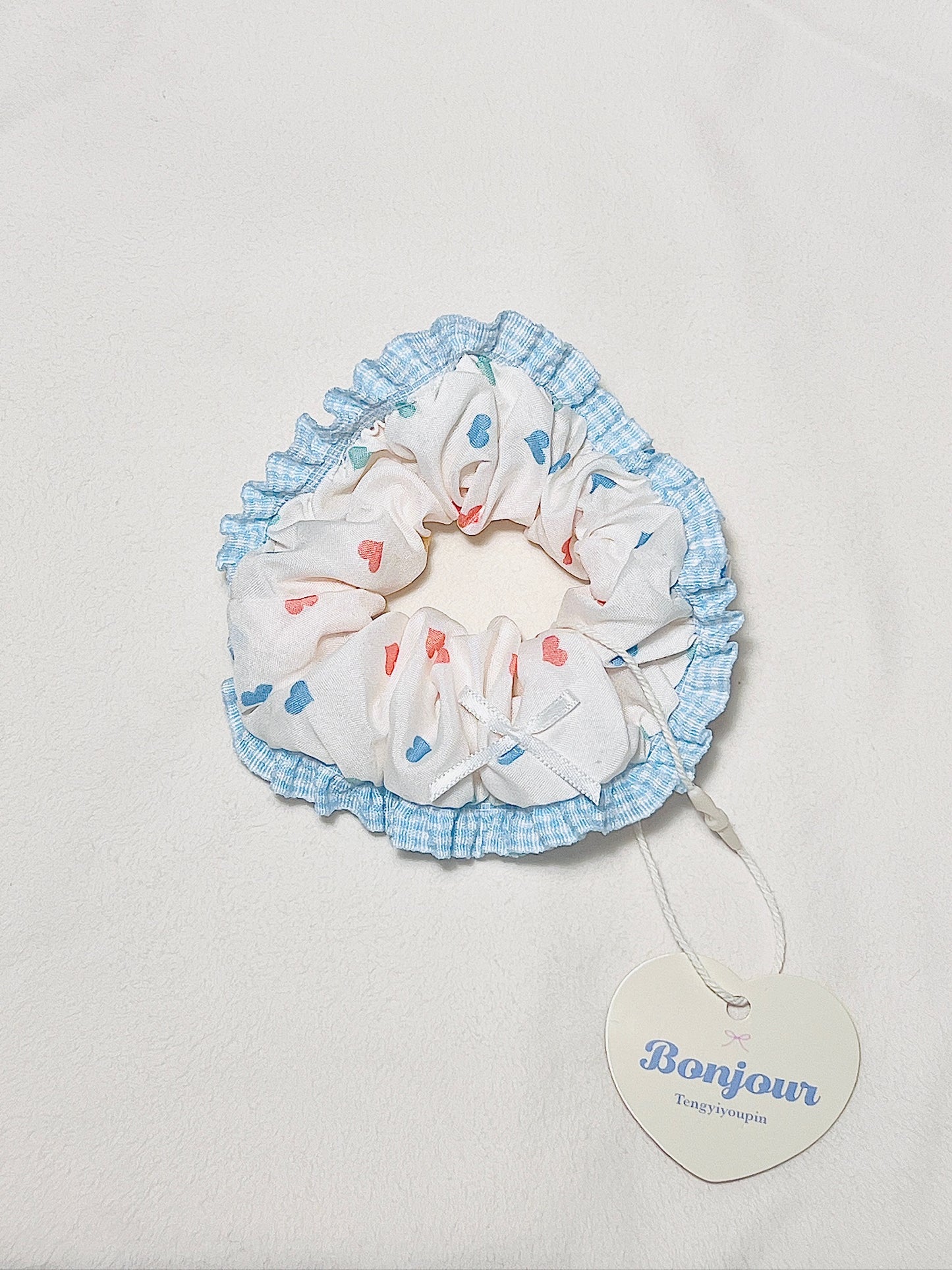 Confetti Hearts Scrunchie