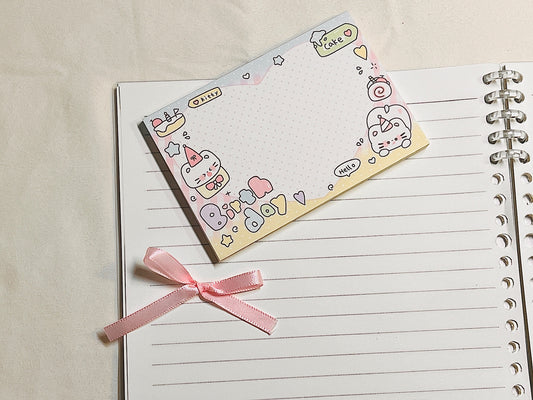 Birthday Kitty Memo Pad